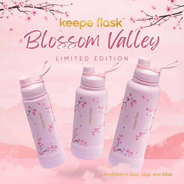 Keepe Flask Sakura Tumbler 3D Blossom Valley Limited Vacuum Insulated Aesthetic Tumbler Hot and Cold